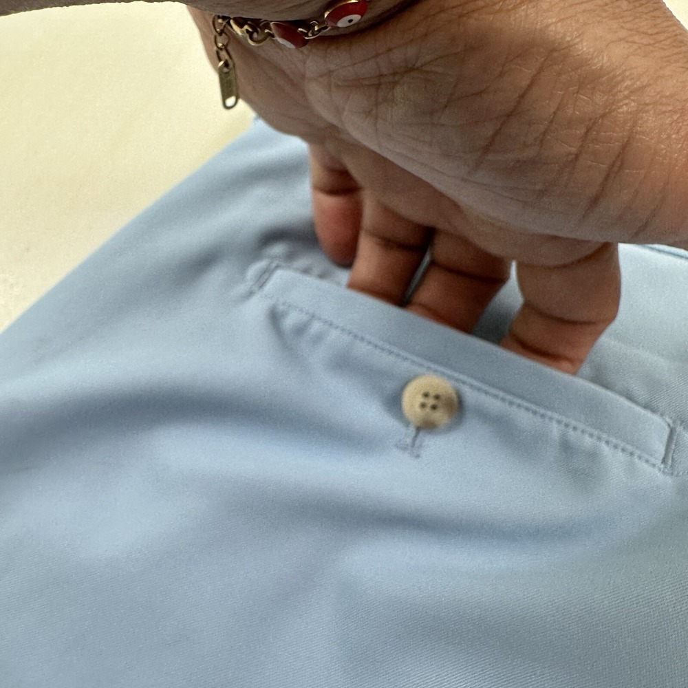 Peter Millar salem shorts Men's 36 Performance Chino Golf Light Blue Wicking‎ - Picture 11 of 14